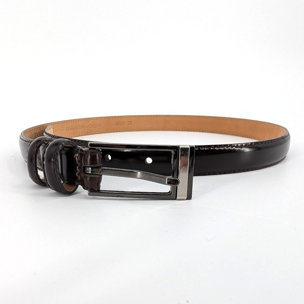 WCM New York Womens Small Dark Brown Italian Calfskin Belt - Picture 6 of 7